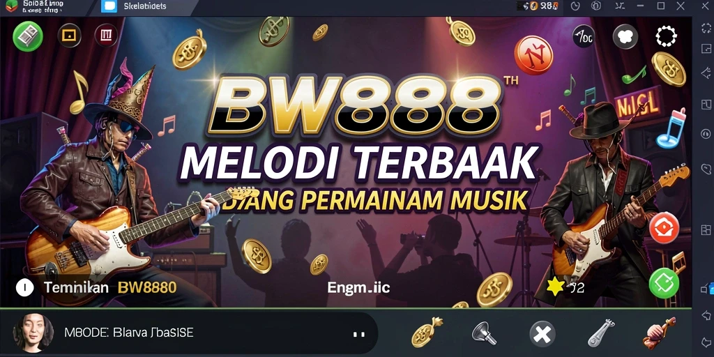 Screenshot gameplay BW888 menampilkan aksi seru bermain musik.