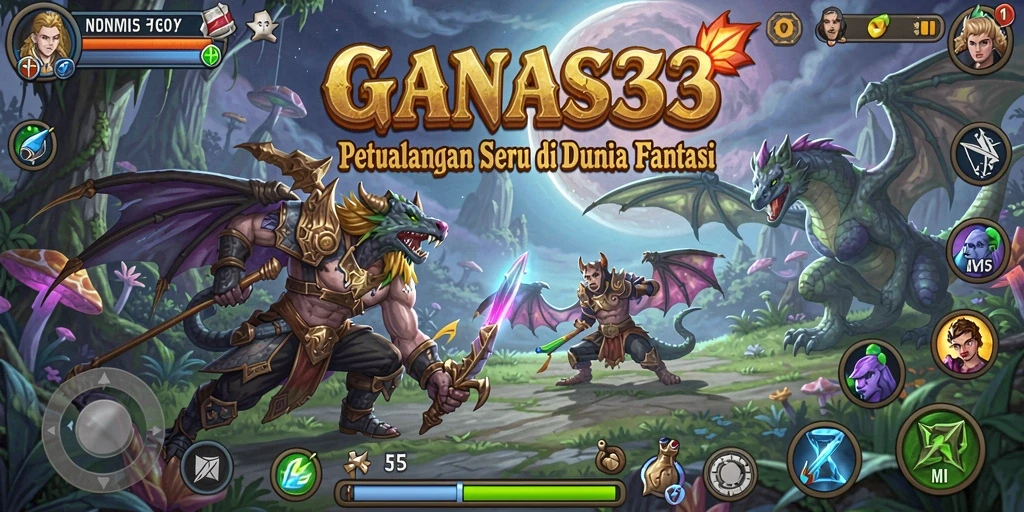 Gambaran menakjubkan dari gameplay petualangan GANAS33.