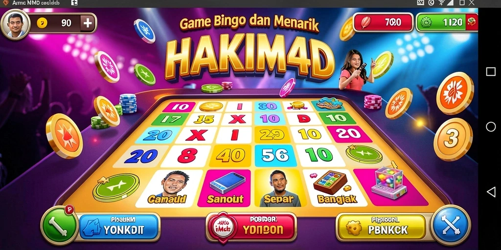 Screenshot utama HAKIM4D menampilkan gameplay Bingo yang seru.