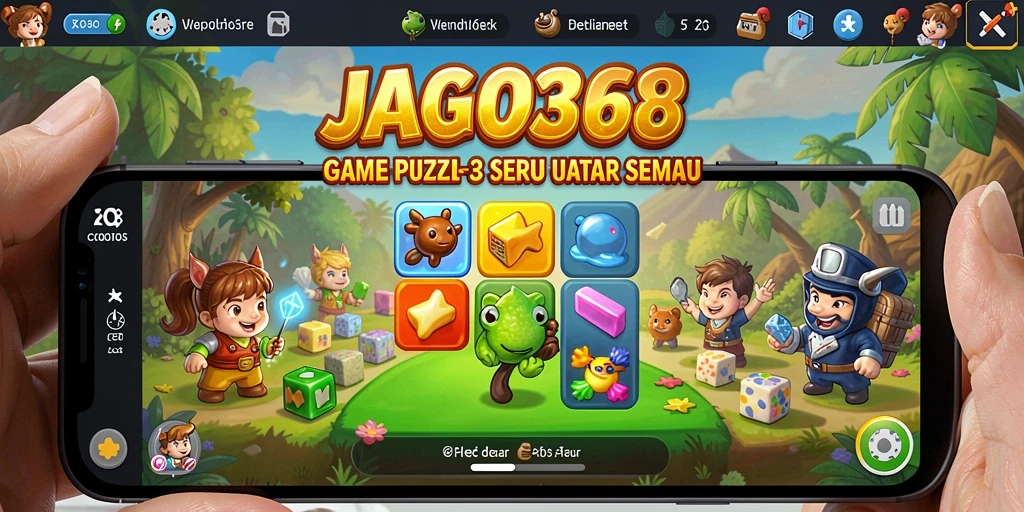 Gameplay JAGO368 menampilkan objek warna-warni yang seru untuk dicocokkan.