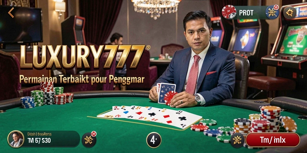Tampilan menarik gameplay Poker di LUXURY777.
