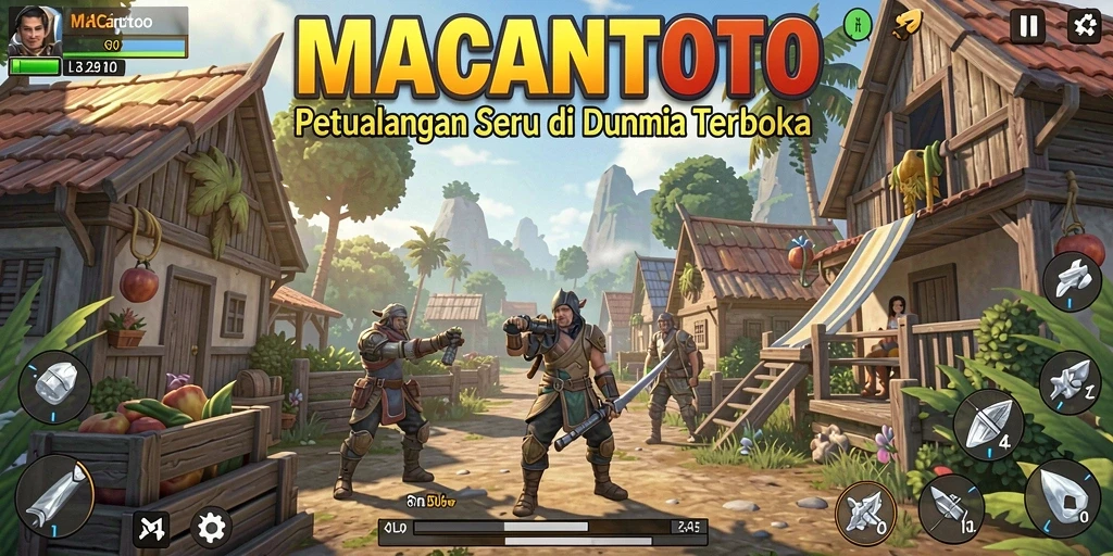 Tampilan gameplay <strong>MACANTOTO</strong> yang menarik dalam dunia terbuka.