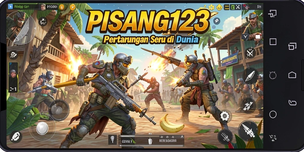 Screenshot PISANG123 dengan aksi Battle Royale yang mendebarkan.