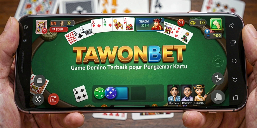 Screenshot gameplay seru dari permainan Domino TAWONBET.